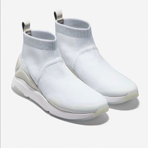 Cole Haan White Zerogrand Sock Sneakers